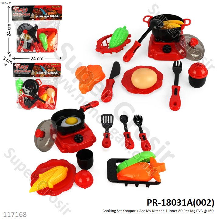 Cooking Set Kompor + Acc My Kitchen 1 Inner 80 Pcs Ktg PVC @160