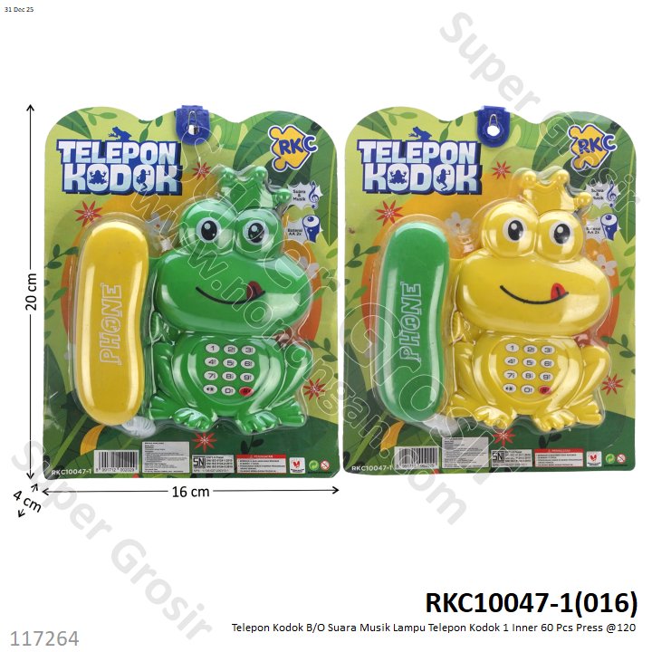 Telepon Kodok B/O Suara Musik Lampu Telepon Kodok 1 Inner 60 Pcs Press @120