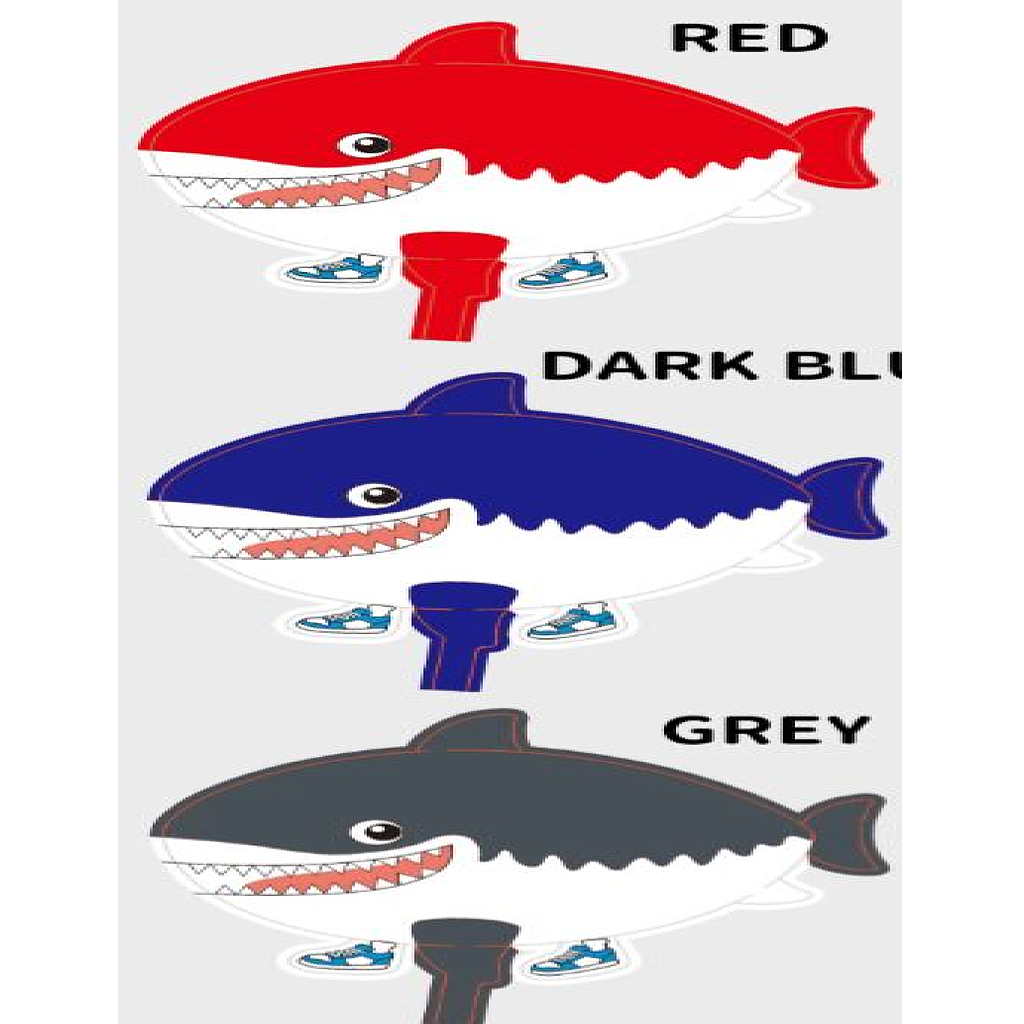 Balon Gas Hiu Tralalero Tralala 50 Pcs Pack Plastik @60