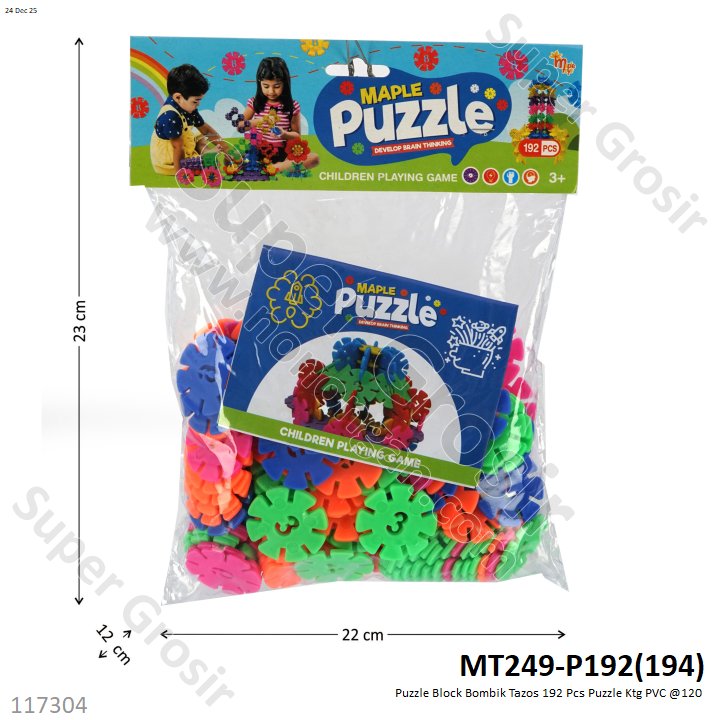 Puzzle Block Bombik Tazos 192 Pcs Puzzle Ktg PVC @120