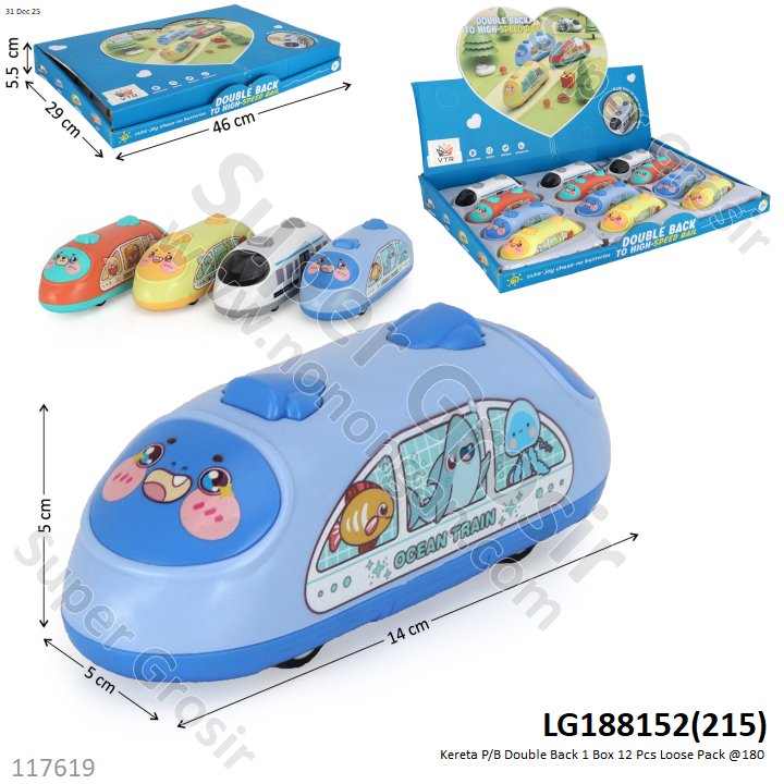 Kereta P/B Double Back 1 Box 12 Pcs Loose Pack @180