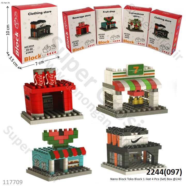 Nano Block Toko Block 1 Ikat 4 Pcs (Set) Box @240