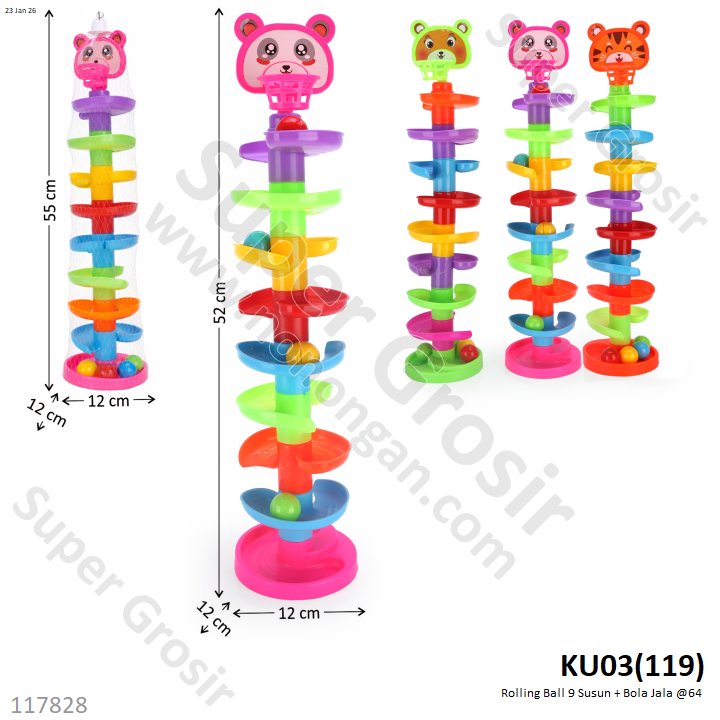 Rolling Ball 9 Susun + Bola Jala @64