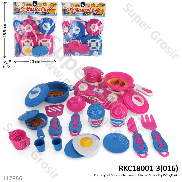 Cooking Set Master Chef Junior 1 Inner 72 Pcs Ktg PVC @144