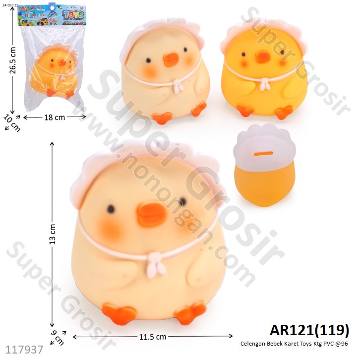 Celengan Bebek Karet Toys Ktg PVC @96