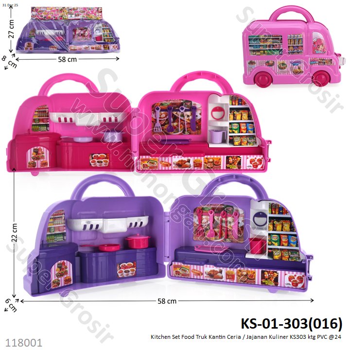 Kitchen Set Food Truk Kantin Ceria / Jajanan Kuliner KS303 ktg PVC @24