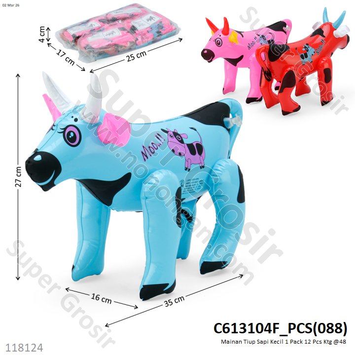Mainan Tiup Sapi Kecil 1 Pack 12 Pcs Ktg @48