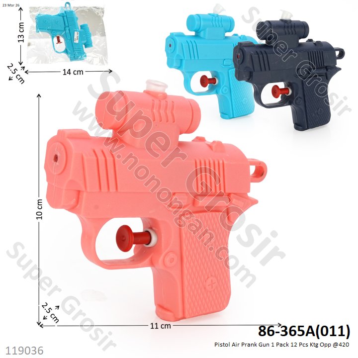Pistol Air Prank Gun 1 Pack 12 Pcs Ktg Opp @420