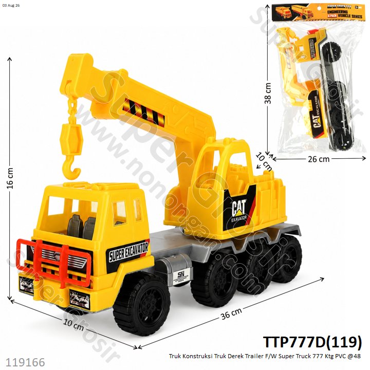 Truk Konstruksi Truk Derek Trailer F/W Super Truck 777 Ktg PVC @48