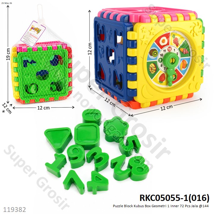 Puzzle Block Kubus Box Geometri 1 Inner 72 Pcs Jala @144