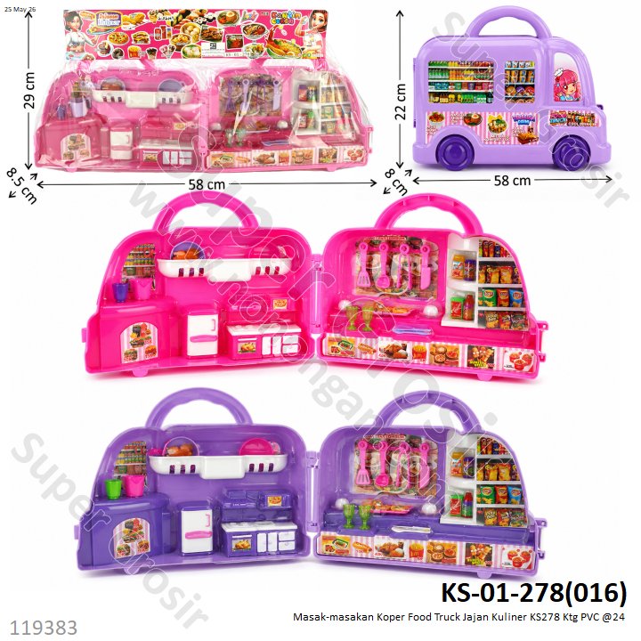 Masak-masakan Koper Food Truck Jajan Kuliner KS278 Ktg PVC @24