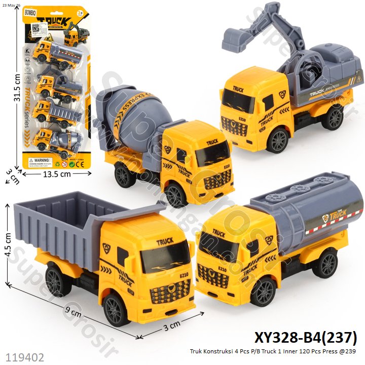 Truk Konstruksi 4 Pcs P/B Truck 1 Inner 120 Pcs Press @239