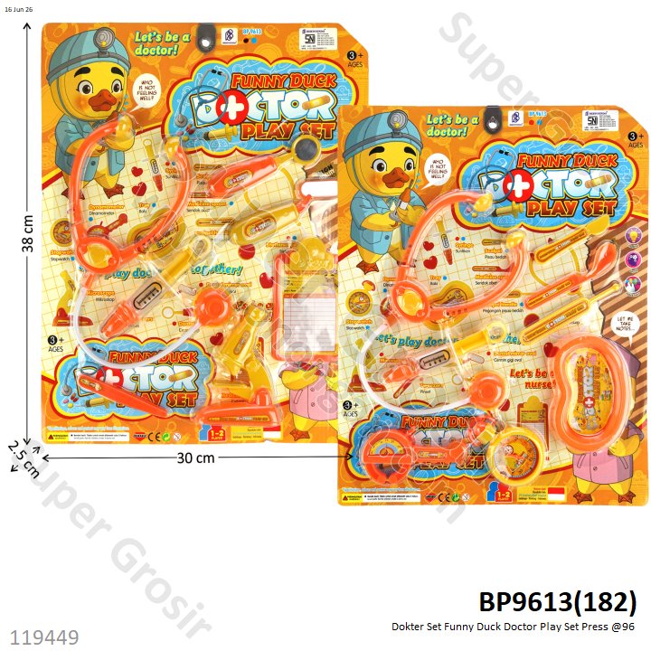 Dokter Set Funny Duck Doctor Play Set Press @96