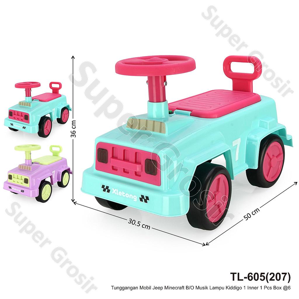 Tunggangan Mobil Jeep Minecraft B/O Musik Lampu Kiddigo 1 Inner 1 Pcs Box @6