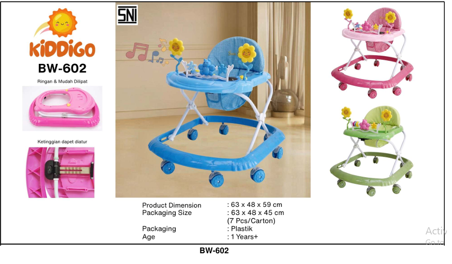 Baby Walker Bunga Matahari Kiddigo Ktg Opp @7