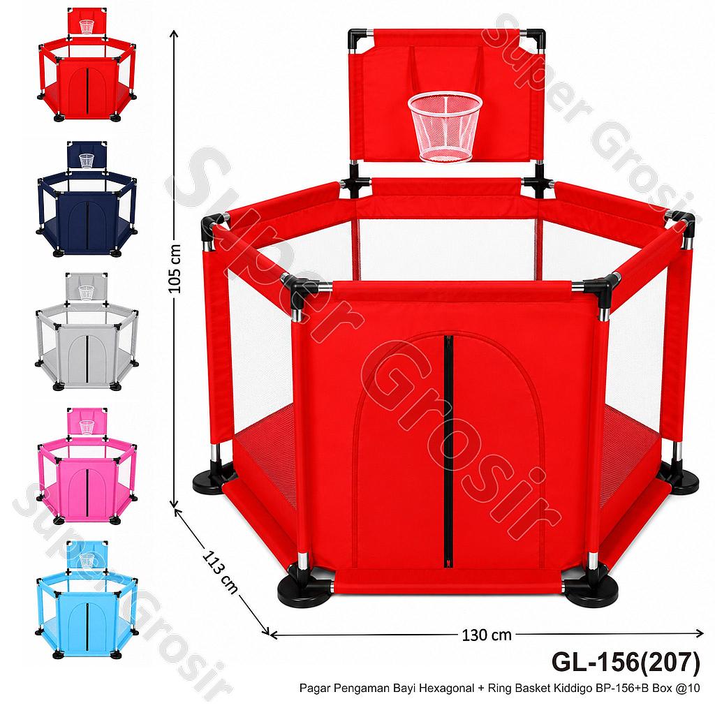 Pagar Pengaman Bayi Hexagonal + Ring Basket Kiddigo BP-156+B Box @10