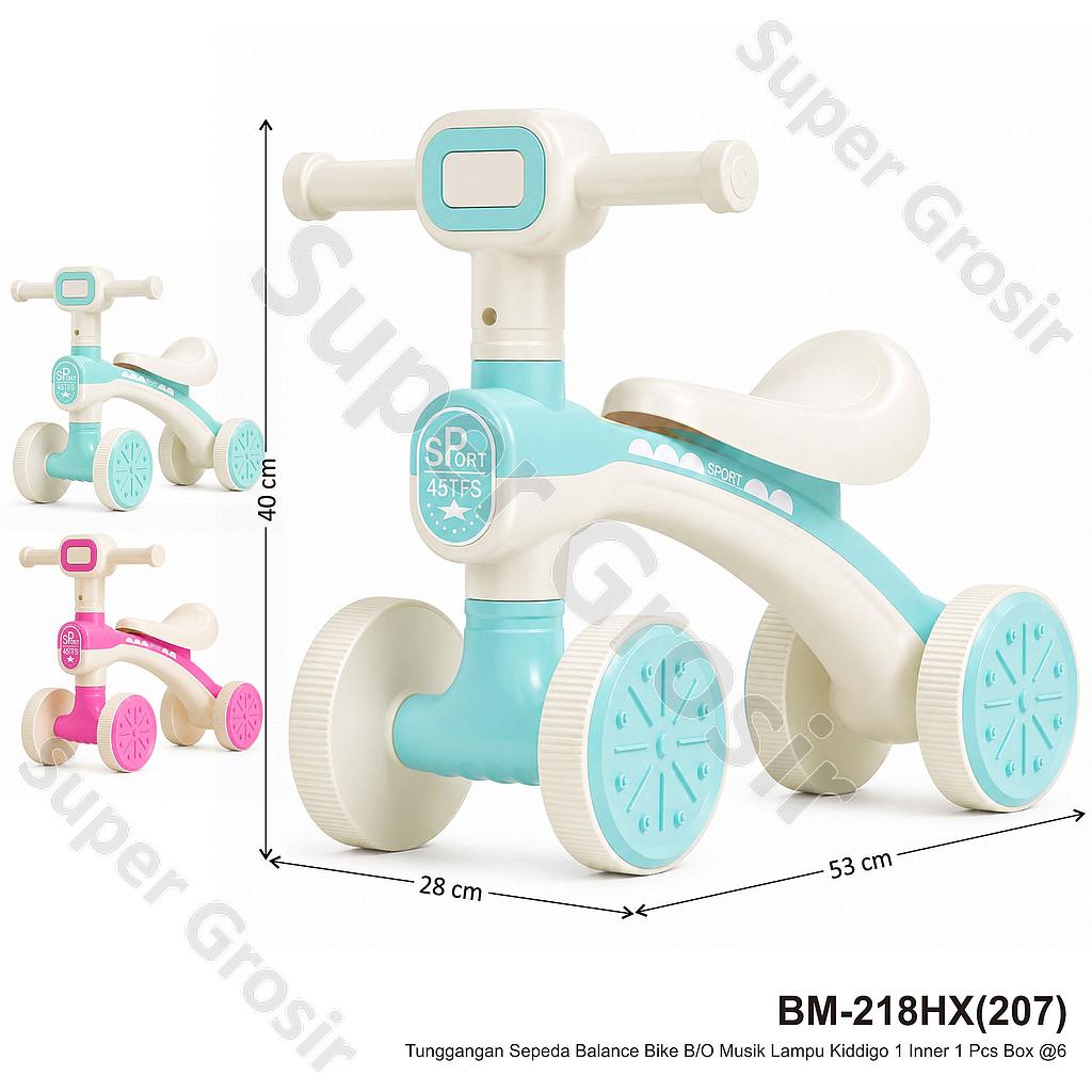 Tunggangan Sepeda Balance Bike B/O Musik Lampu Kiddigo 1 Inner 1 Pcs Box @6