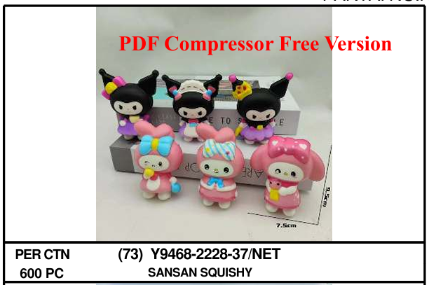 Squishy Karakter 1 Pack 12 Pcs Jala @600