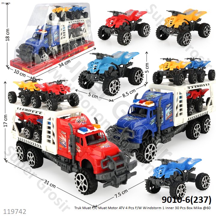 Truk Muat F/C Muat Motor ATV 4 Pcs F/W Windstorm 1 Inner 30 Pcs Box Mika @60
