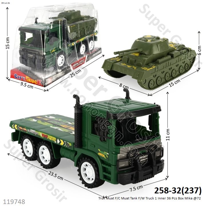 Truk Muat F/C Muat Tank F/W Truck 1 Inner 36 Pcs Box Mika @72