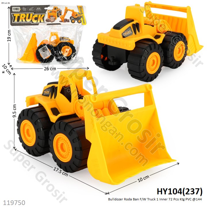 Bulldozer Roda Ban F/W Truck 1 Inner 72 Pcs Ktg PVC @144