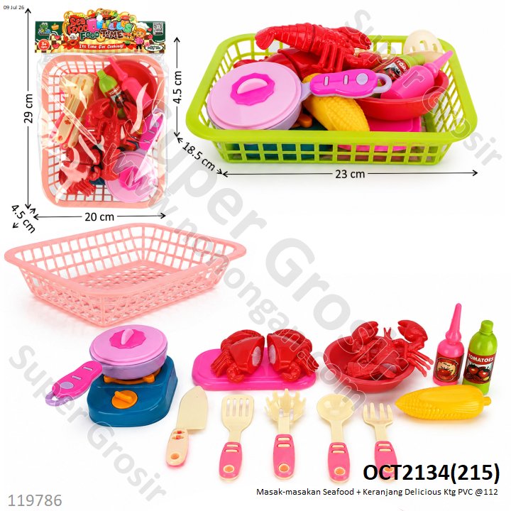 Masak-masakan Seafood + Keranjang Delicious Ktg PVC @112