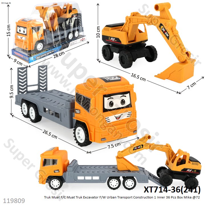 Truk Muat F/C Muat Truk Excavator F/W Urban Transport Construction 1 Inner 36 Pcs Box Mika @72