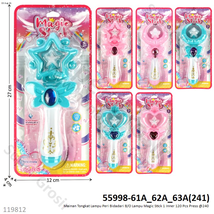 Mainan Tongkat Lampu Peri Bidadari B/O Lampu Magic Stick 1 Inner 120 Pcs Press @240