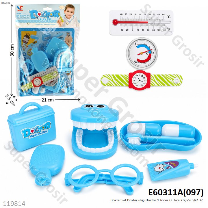 Dokter Set Dokter Gigi Doctor 1 Inner 66 Pcs Ktg PVC @132