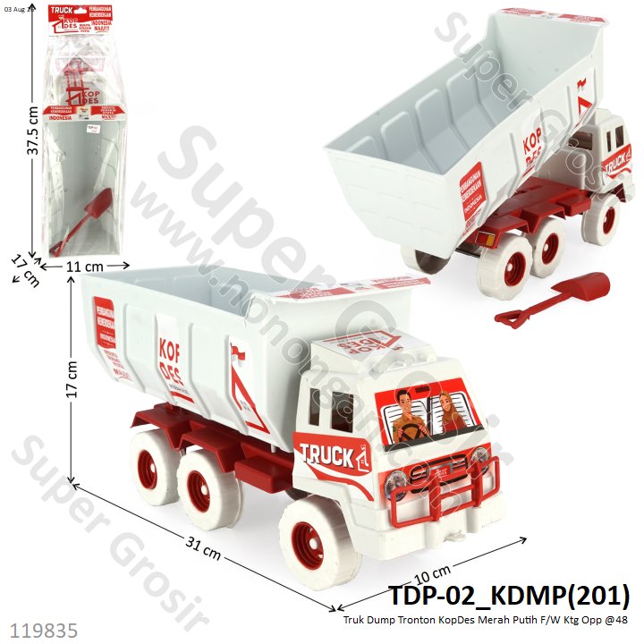 Truk Dump Tronton KopDes Merah Putih F/W Ktg Opp @48