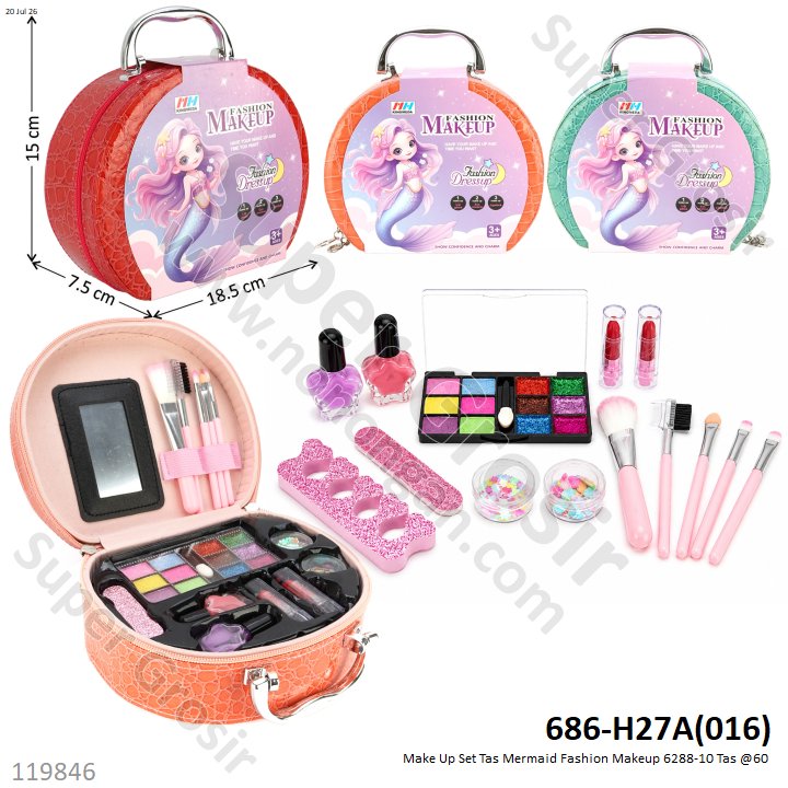 Make Up Set Tas Mermaid Fashion Makeup 6288-10 Tas @60