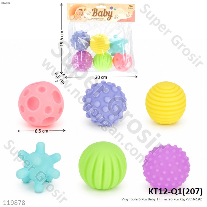 Vinyl Bola 6 Pcs Baby 1 Inner 96 Pcs Ktg PVC @192
