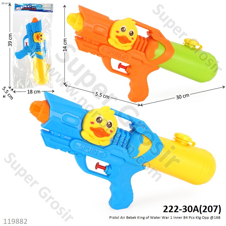 Pistol Air Bebek King of Water War 1 Inner 84 Pcs Ktg Opp @168