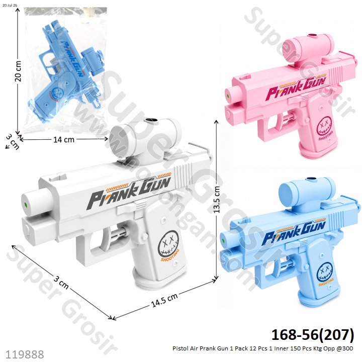 Pistol Air Prank Gun 1 Pack 12 Pcs 1 Inner 150 Pcs Ktg Opp @300