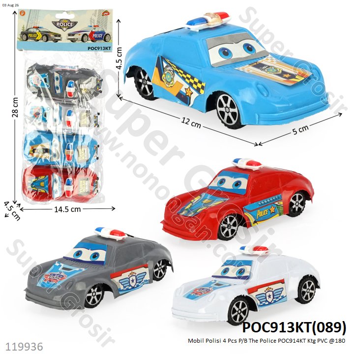 Mobil Polisi 4 Pcs P/B The Police POC914KT Ktg PVC @180