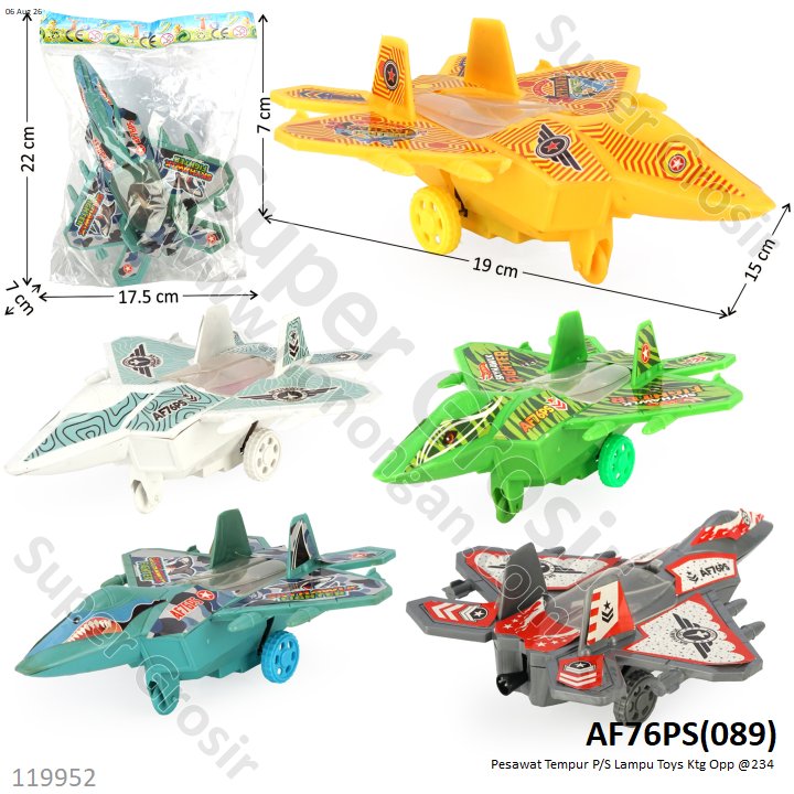 Pesawat Tempur P/S Lampu Toys Ktg Opp @234