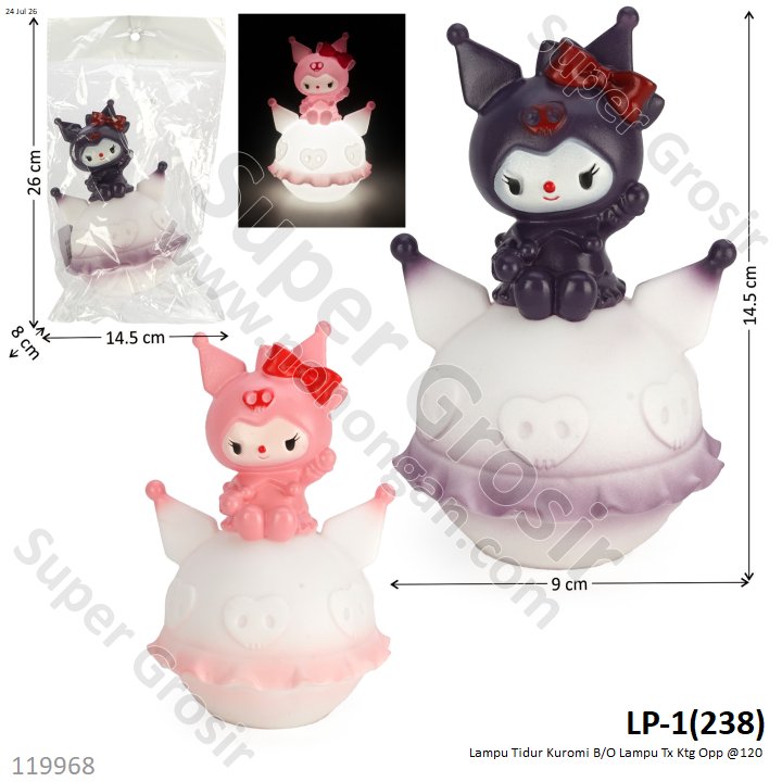Lampu Tidur Kuromi B/O Lampu Tx Ktg Opp @120
