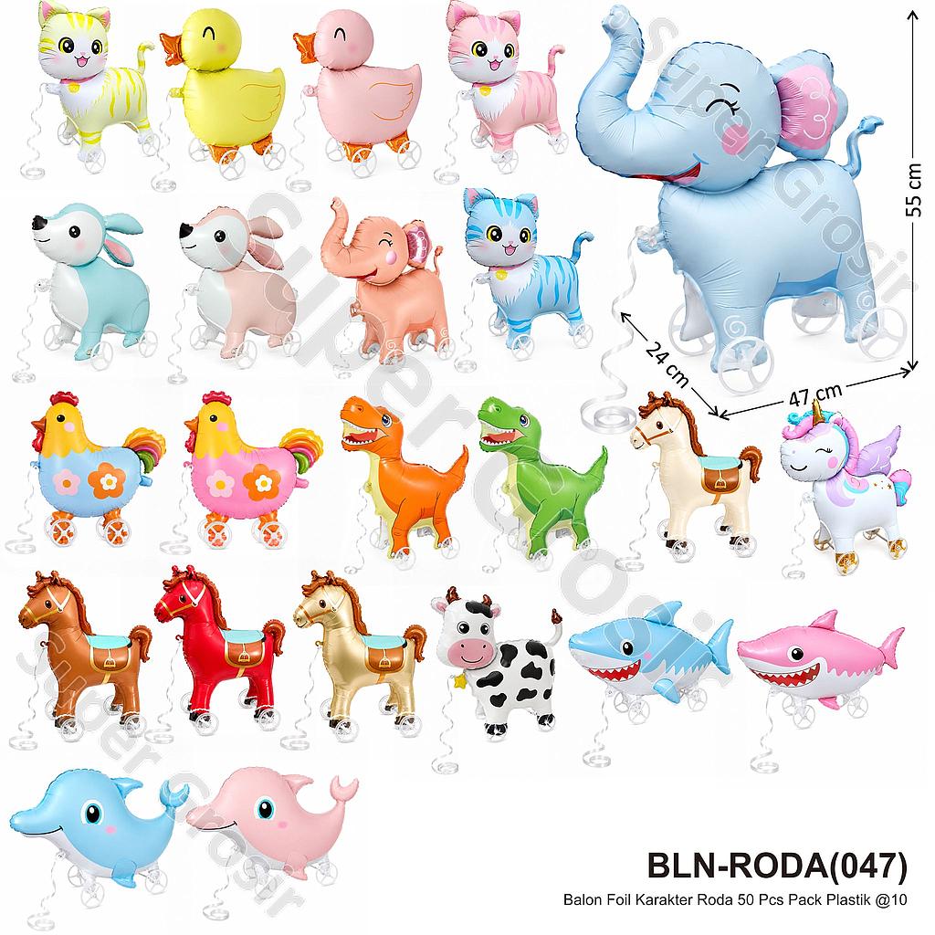 Balon Foil Karakter Roda 50 Pcs Pack Plastik @10
