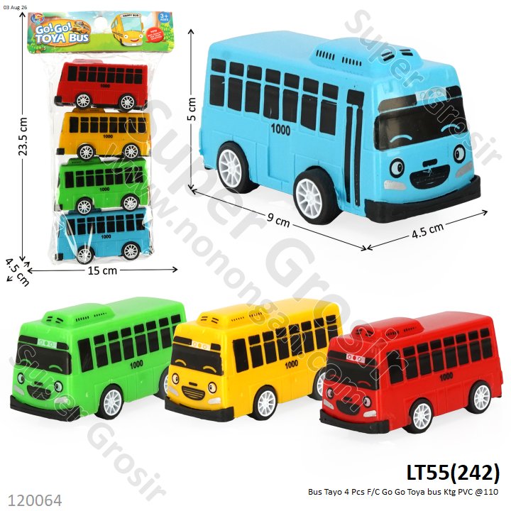 Bus Tayo 4 Pcs F/C Go Go Toya bus Ktg PVC @110