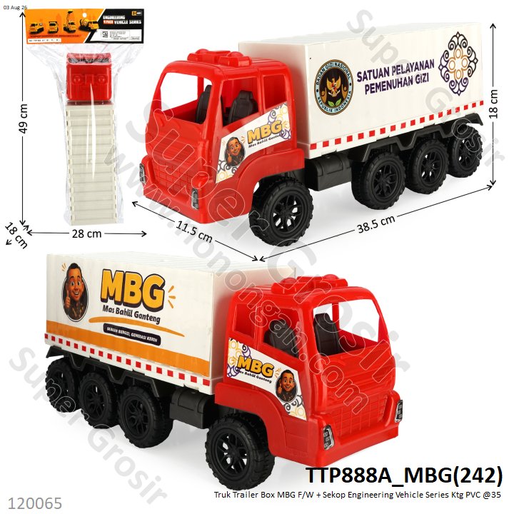 Truk Trailer Box MBG F/W Engineering Vehicle Series Ktg PVC @35