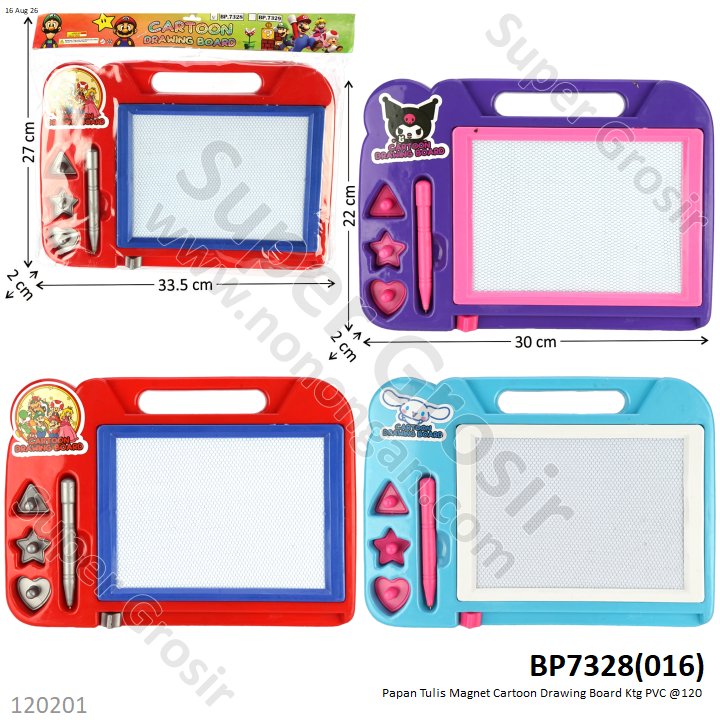 Papan Tulis Magnet Cartoon Drawing Board Ktg PVC @120