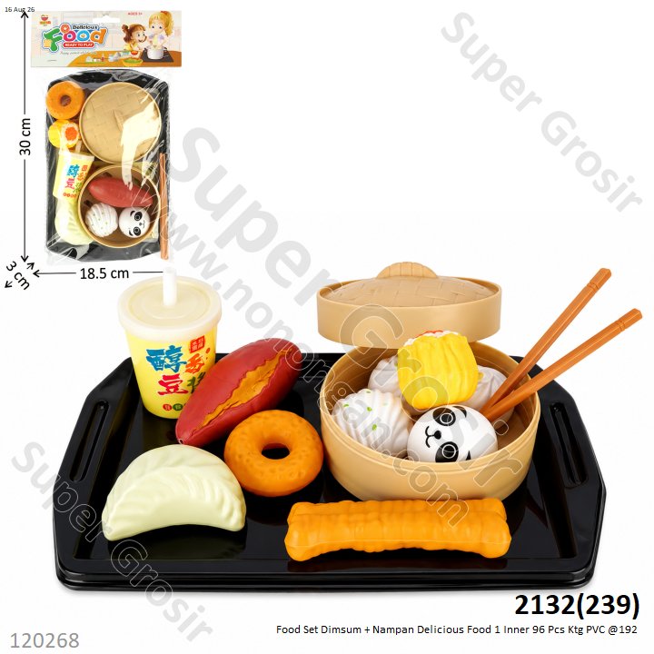 Food Set Dimsum + Nampan Delicious Food 1 Inner 96 Pcs Ktg PVC @192
