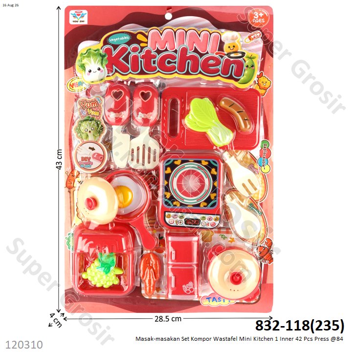 Masak-masakan Set Kompor Wastafel Mini Kitchen 1 Inner 42 Pcs Press @84