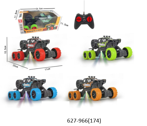 R/C Mobil Rock Crawler 6 Roda 1:18 Lampu King of Power 27 MHz 4 Channel 1 Ikat 4 Pcs 1 Inner 36 Pcs Box Window @72