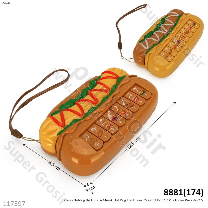 Piano Hotdog B/O Suara Musik Hot Dog Electronic Organ Ktg Opp @216 