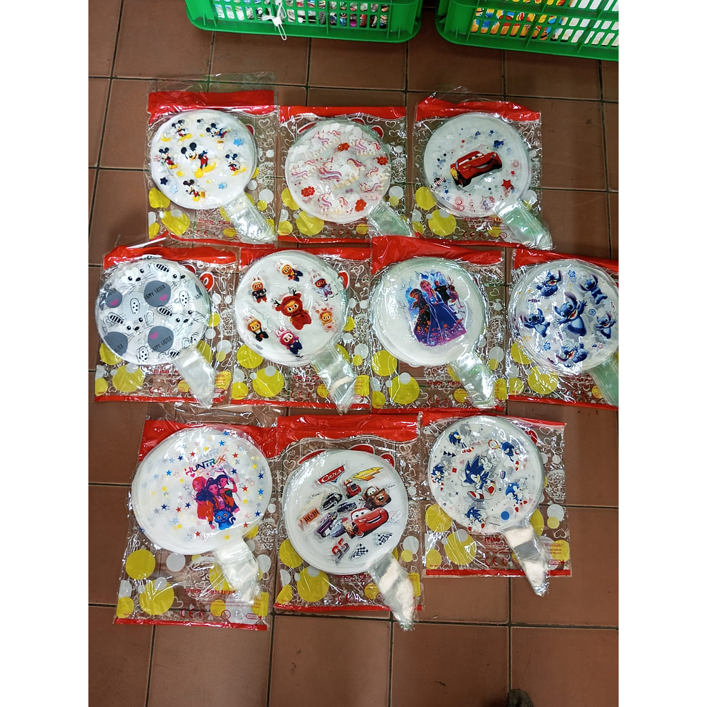 Mainan Tongkat Lampu Balon LED Karakter B/O Lampu Bobo Balloon 1 Pack 10 Pcs Loose Pack @500