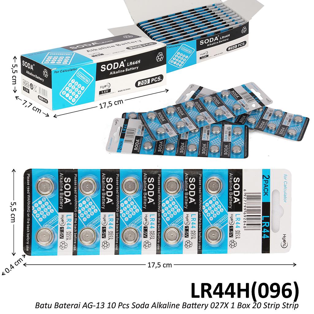 Batu Baterai AG-13 / SR13 Strip Isi 10 Pcs Soda 027X 1 Box 20 Strip Press @1000