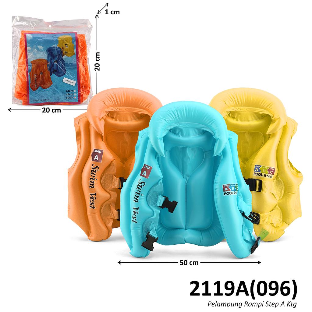 Pelampung Rompi Step A Swim Vest 3 Warna 1 Ikat 10 Pcs Ktg Opp @120