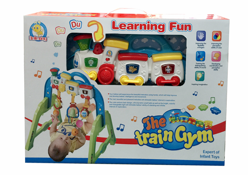 Playgym Kereta Api B/O Suara Musik Lampu The Train Gym Box Window @4
