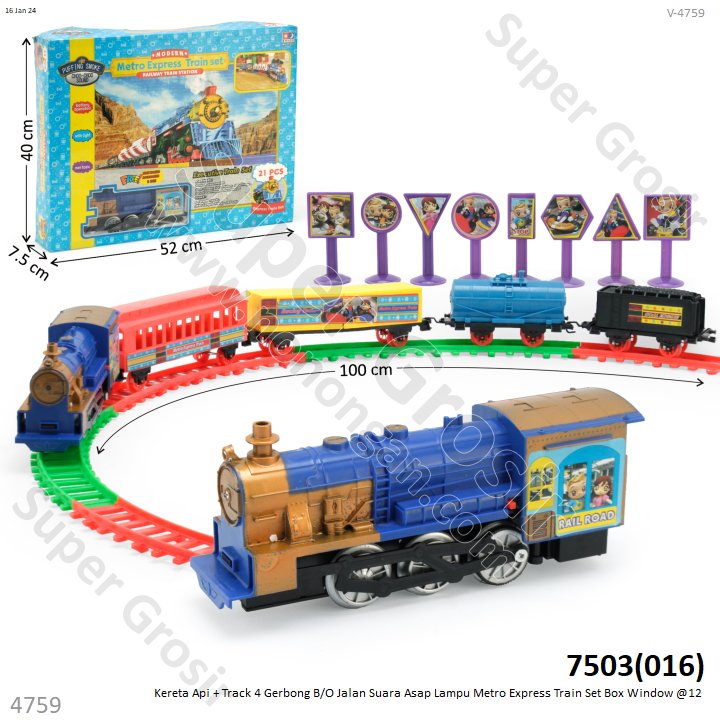 Kereta Api Metro Express B/O 7503 @12
